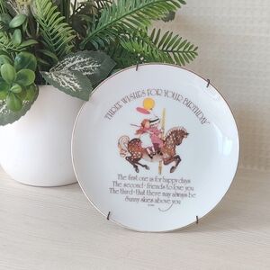 Vintage Lasting Memories Genuine Porcelain Birthday Decorative Plate